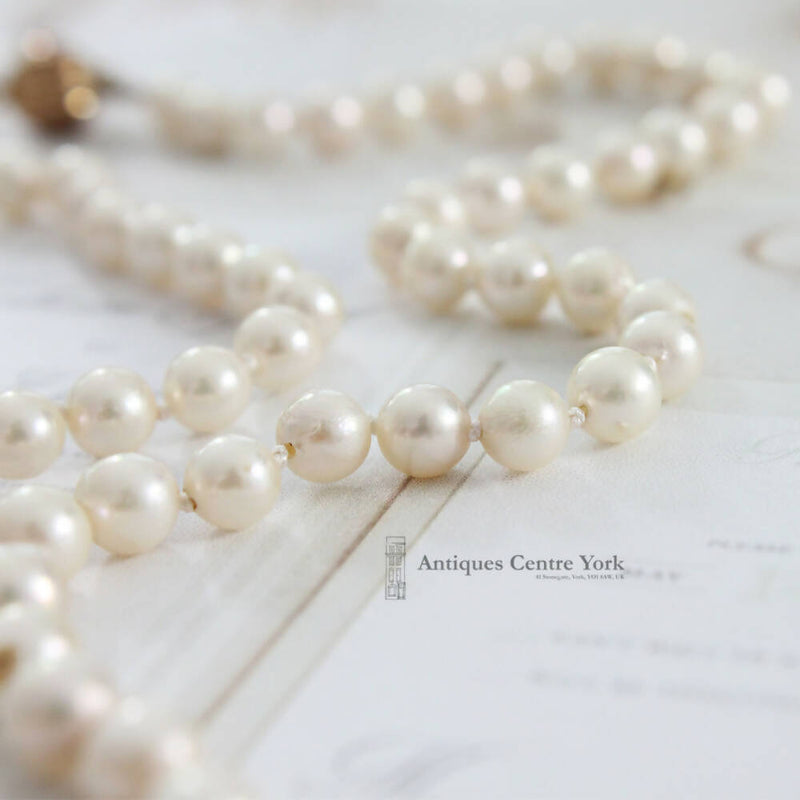 24" Cultured Pearl Single Row Necklace