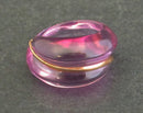 Baccarat pink crystal ring with 18ct gold detail