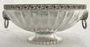 Victorian Silver Plated Oval Fluted Bowl with Lion Mask Handles. John Round & Sons.