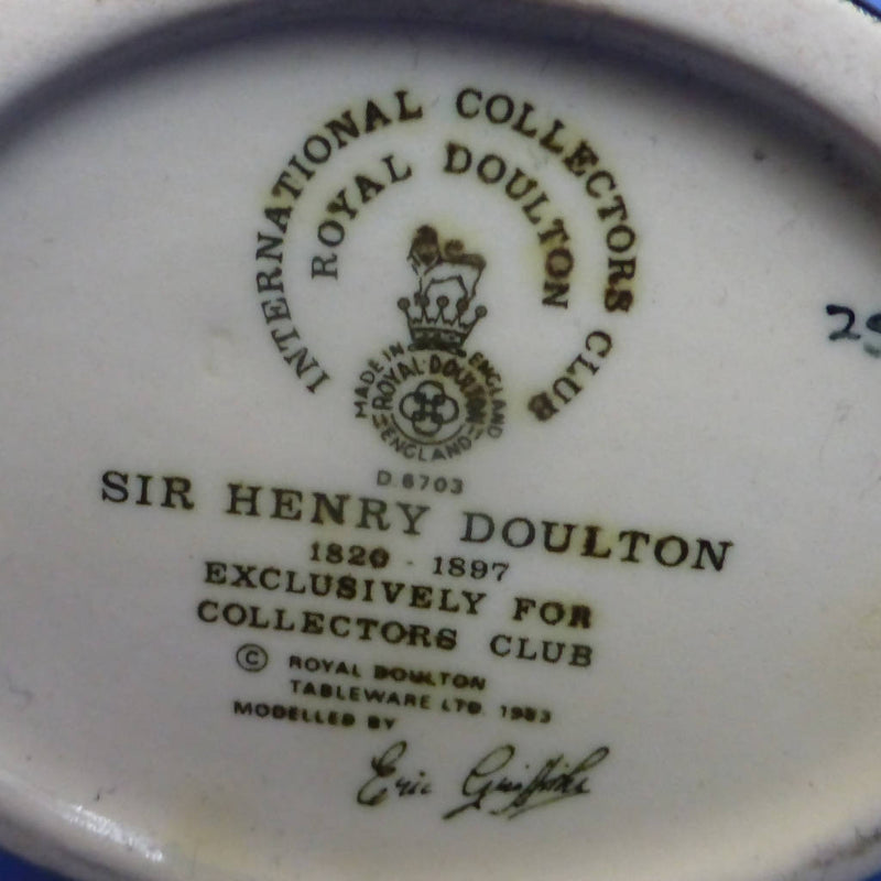 Royal Doulton Small Character Jug - Sir Henry Doulton D6703
