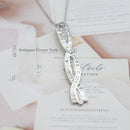 Art Deco Style 14ct White Gold Diamond Pendant