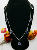 New briolette 925SS station necklace