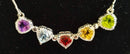 New Metamorphic Convertable Adjustable Multi Gem Stone Necklace