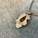 Vintage silver and amber pendant