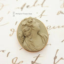 Victorian 9ct Gold Lava Cameo Brooch