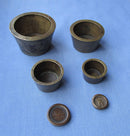 Collection Brass Weights - Part Set/Nest + Avery ½oz & Victorian 4 Dram