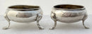 Georgian, George II, Pair of Silver Salts. London 1747 David Hennell I. 2.6 troy ounces.