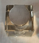 Asprey silver and cut glass cube inkwell. London 1904 Charles Asprey & George Asprey.