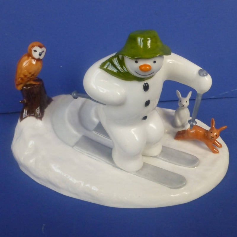 Coalport Limited Edition Snowman Figurine Off Piste (Boxed)