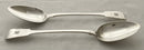 Georgian, George III, Pair of Silver Basting Spoons. London 1816 Thomas Wilkes Barker. 8.7 troy ounces.