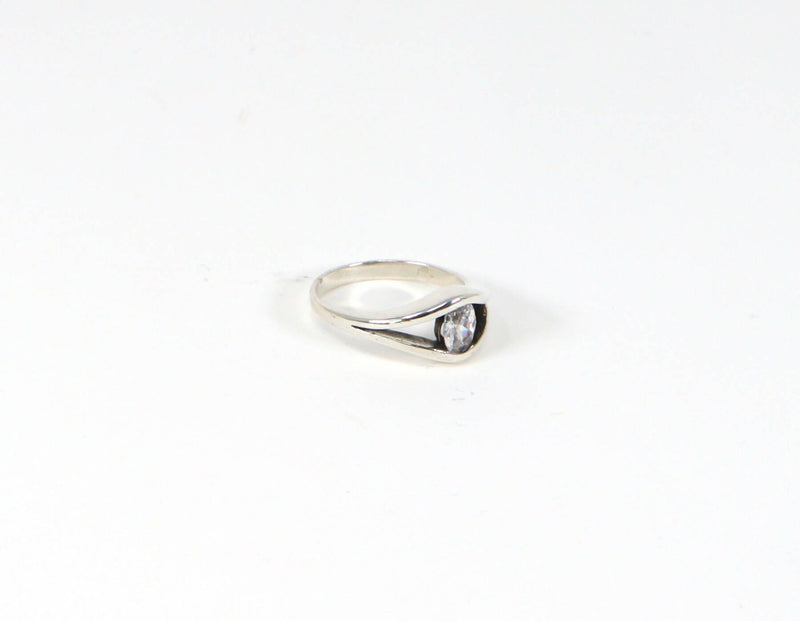 Silver & Cubic Zirconia Solitaire ring