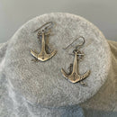 Sterling silver anchor earrings