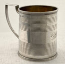 Georgian, George III, Silver Mug. London 1810, Rebecca Emes & Edward Barnard I. 4.5 troy ounces.