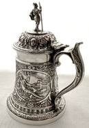 Ornate Victorian Silver Plated Neo-Classical Tankard. John Grinsell & Sons.