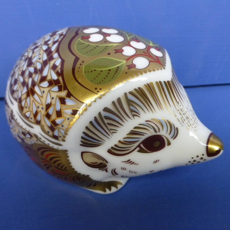 Royal Crown Derby Paperweight - Snowberry Hedgehog