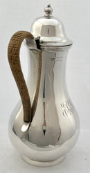 Edwardian Silver Hot Water Jug. London 1906 Goldsmiths & Silversmiths Co. 13.9 troy ounces.