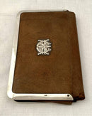 Victorian Silver Mounted Leather Wallet for The 18th Hussars. London 1879 Thomas Edward Tinworth.