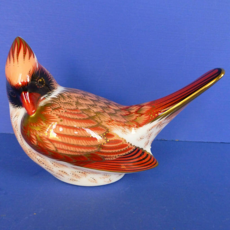 Royal Crown Derby Paperweight - Female Cardinal (Boxed)