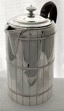 Georgian, George III, Silver "Coopered Barrel" Coffee Biggin. London 1796 John Touliet. 16 troy ounces.