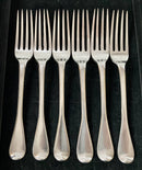 William IV Set of Six Silver Dessert Forks. London 1835 Joseph & Albert Savory. 9.5 troy ounces.