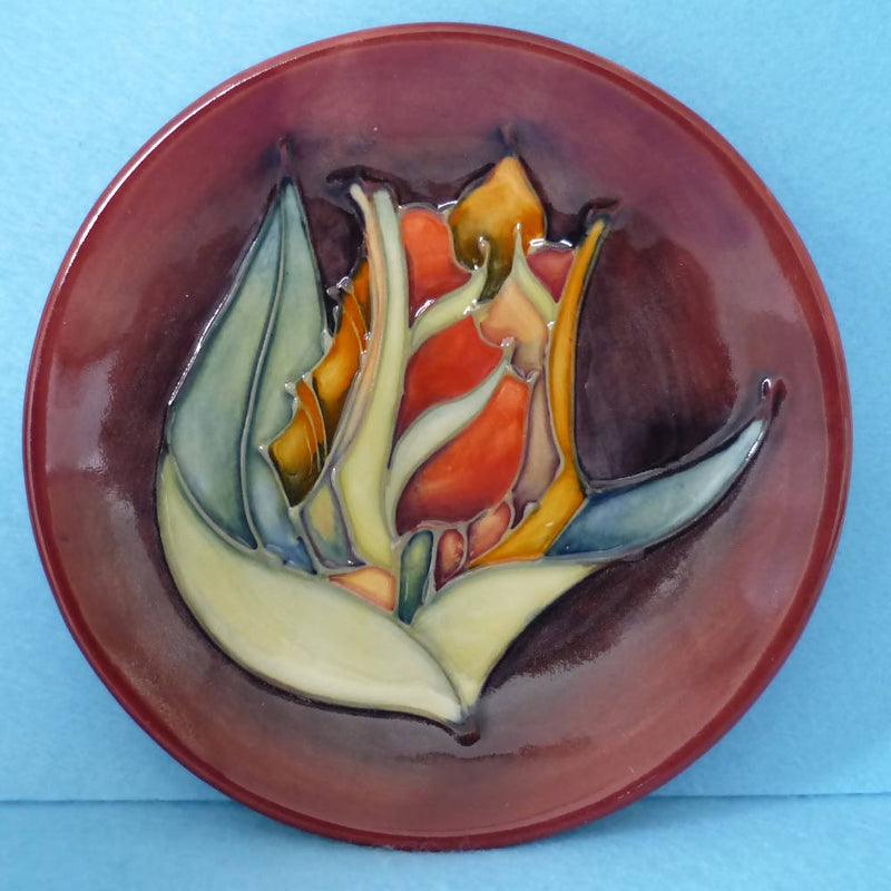 A Moorcroft Pin Dish in the Red Tulip Design by Sally Tuffin