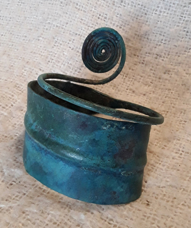 A Large Bronze Age Spiral Bracelet / Arm Ring.