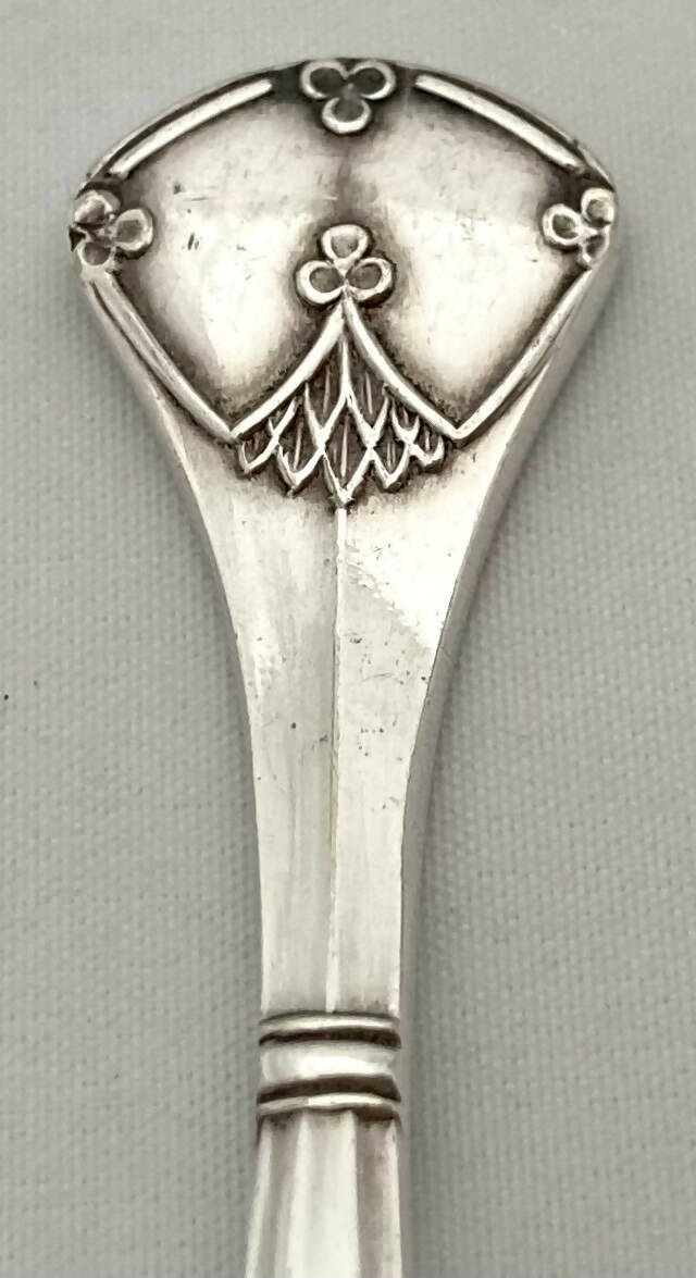 A George V Set of Six Silver Plated Teaspoons in the Arts & Crafts Manner, circa 1928.