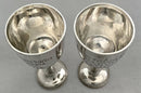 Pair of Silver Trophy Goblets for future Royal Navy Admiral P. M. R. Royds on H.M.S. Victoria. London 1891/92 George Jackson. 6 troy ounces.