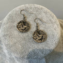 Cat and lizard earrings