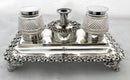 Georgian, George IV, Silver Inkstand. London 1824 Joseph Angell I. 13.3 troy ounces.