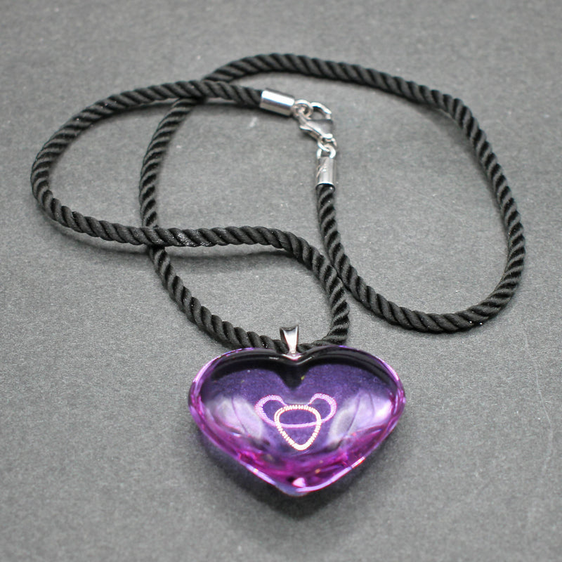 Baccarat aqua crystal heart necklace
