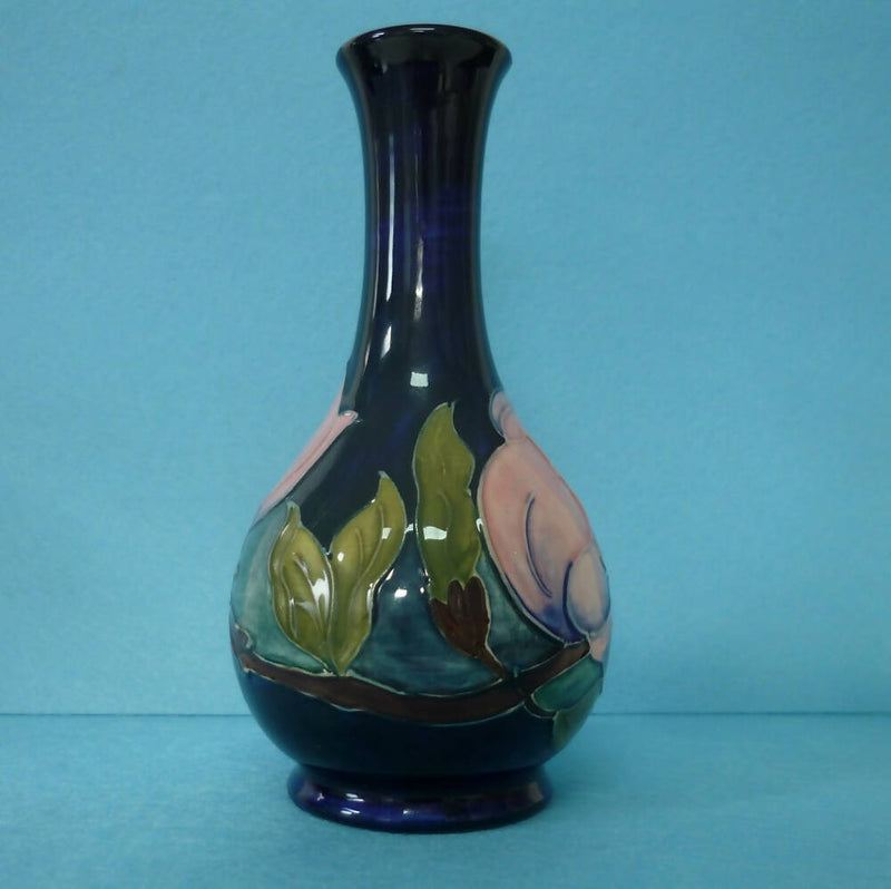 A Vintage Moorcroft Vase (Ht 6.1 inch) in the Magnolia Pattern