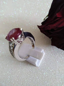 New Rare Size Ruby and Topaz Solitaire Size N/O