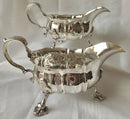 Georgian, George II, pair of silver sauce boats. London 1741 John Pollock. 27 troy ounces.