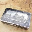 Circa 1868 Russian Silver Niello Snuff Box View of The Kremlin