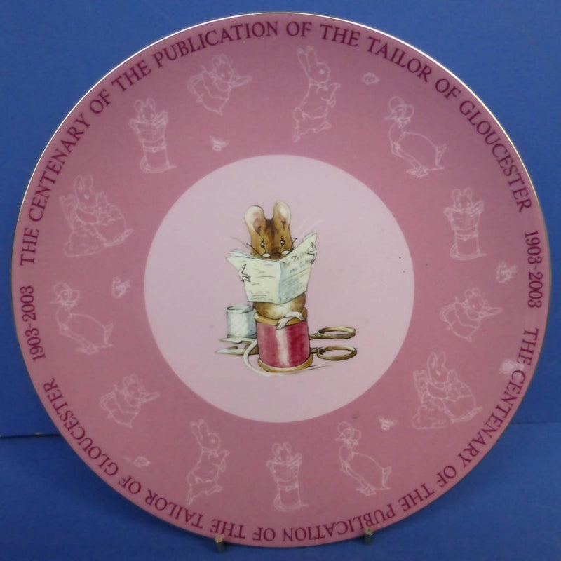 Wedgwood Beatrix Potter Centenary Plate Tailor Of Gloucester