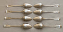 Georgian, George III, Set of Eight Silver Dessert Spoons. London 1811 Richard Crossley. 10 troy ounces.