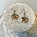 Cat and lizard earrings