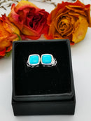 New Sleeping Beauty Turquoise 925 Sterling Silver Ring (Size O)