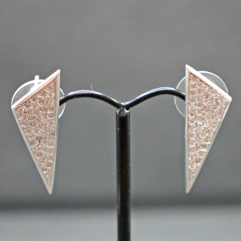 Jake: Silver cubic zirconia set stud earrings