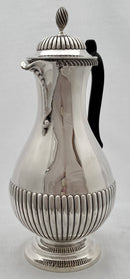 Victorian Silver Hot Water Jug. Birmingham 1883 Samuel Walton Smith. 15.7 troy ounces.