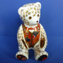 Royal Crown Derby Limited Edition Paperweight - Red Bow Tie Teddy Bear (Boxed)