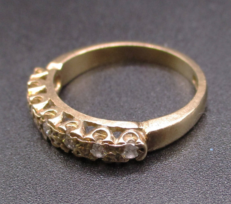 9ct gold diamond half eternity ring