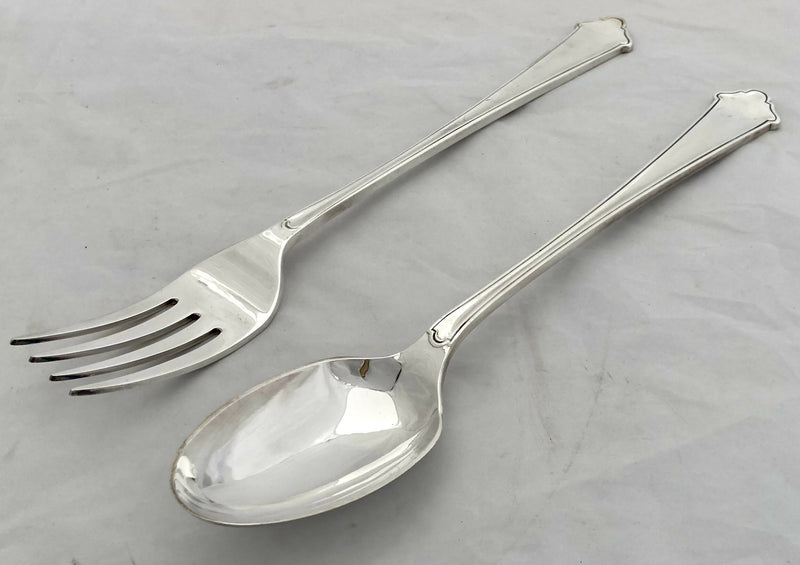 Silver Plated Serving Fork & Spoon. Elkington & Co. 1961.