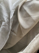 Beautiful plain Cotton Ecru Cream colour madras panelling to finish 164/310cms