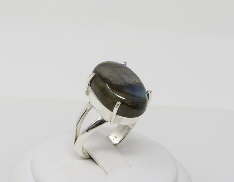 Silver & Labradorite Statement ring