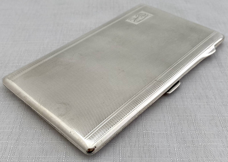 George VI Silver Cigarette Case. Birmingham 1944 Joseph Gloster Ltd. 6.2 troy ounces.