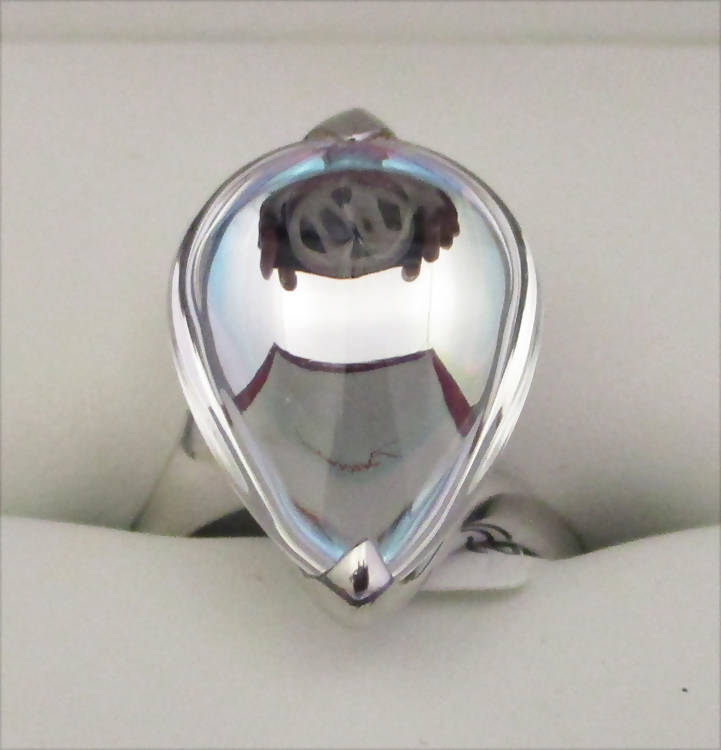 Baccarat Psydelic silver and crystal ring