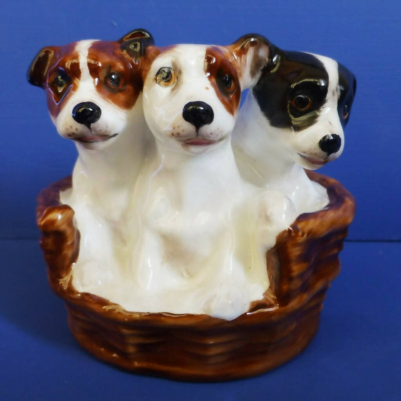 Royal Doulton Terrier Puppies In A Basket HN2588