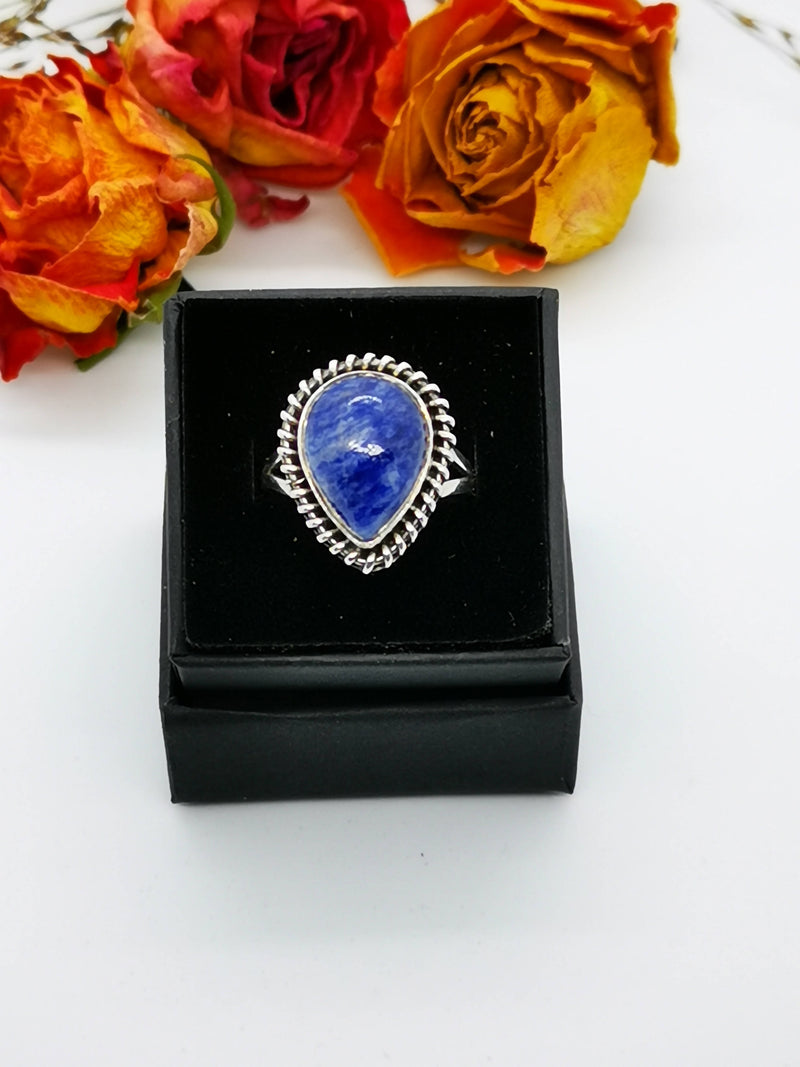 New Sodalite Hand Made 925 Sterling Silver Ring (Size N/O)